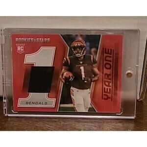 2021 Rookies & Stars JaMarr Chase year one prime patch #5 Bengals in slab case